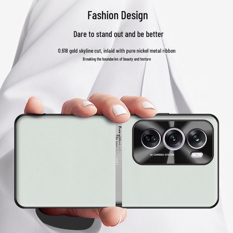 Чехол Liquid Leather Anti-Fall для мобильного телефона Oppo Reno12