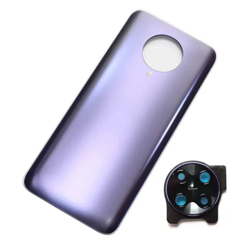 Glass Back Cover for Xiaomi Poco F2 Pro Battery Cover Panel Rear Housing Case with Camera Lens Replacement