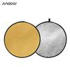 24" Light Reflector Photography Reflector Gold and Silver 2-in-1