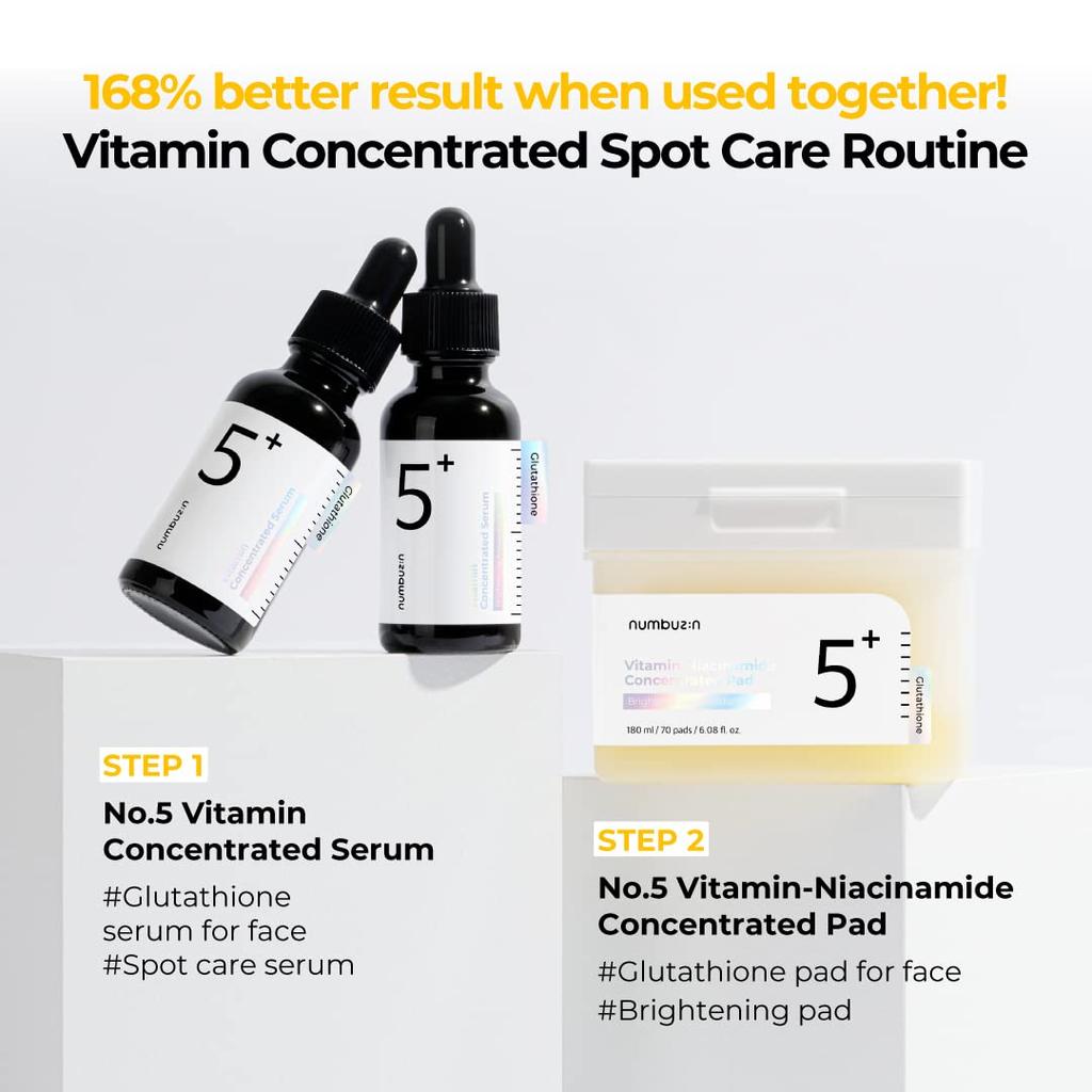 NUMBUZIN No.5 Vitamin Concentrated Serum 30ml Brightening Moisturizing Anti-Oxidant Dark Spot Repair