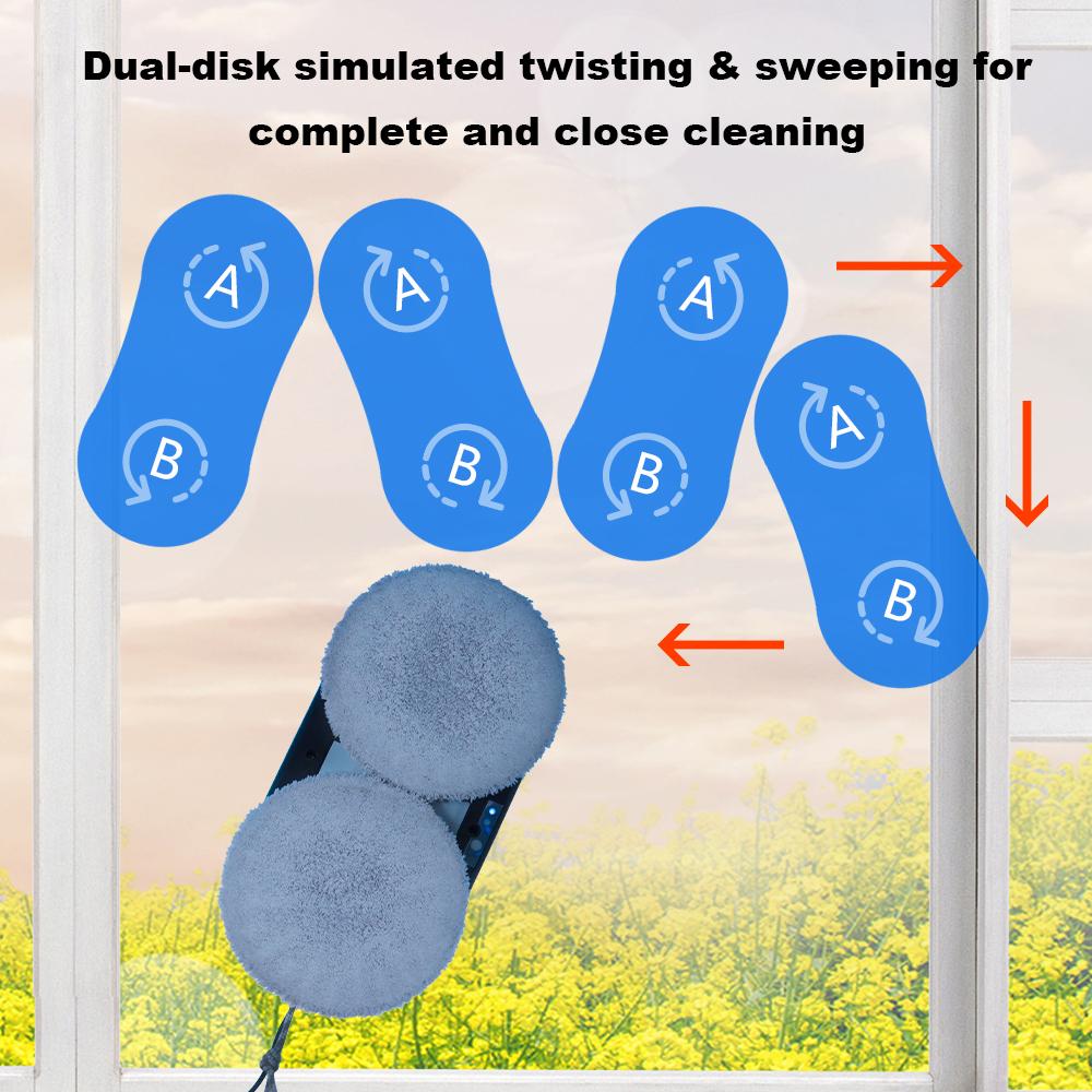 LIECTROUX YW610 Робот-пылесос для окон, распыление воды, пылесос для оконного стекла с одной клавишей