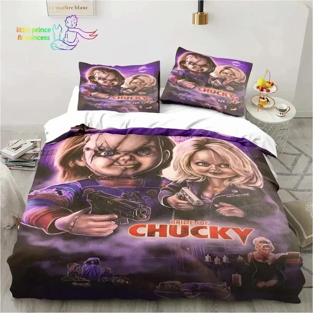 Luxury NEW Horror Movie Character Chucky Duvet Cover Set Soft Bed Comfortable Student Dormitory Home Baby Bedding Best Seller