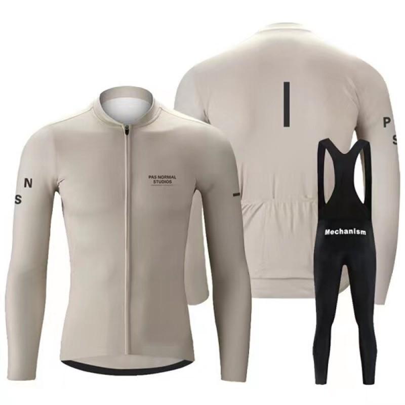 Mens Cycling Long Sleeve Jersey With Quick-Dry Milk Silk Fabric Dual-Arrow Gel Pad Mountain Road Bikes