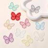 10Pcs/Lot Lace Mesh Butterfly Embroidery Patch Color Organza Embroidered Patches For Clothing Crafts Decor Fabric Accessories