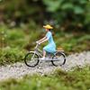 1:Фигурки в масштабе 1:64 для микро-ландшафтного диорамы, Человек на велосипеде, Фигурка велосипедиста для DIY-мастеров