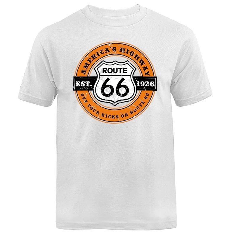 Графическая футболка Route 66 Винтажная Америка Шоссе Дорожное путешествие Футболка
