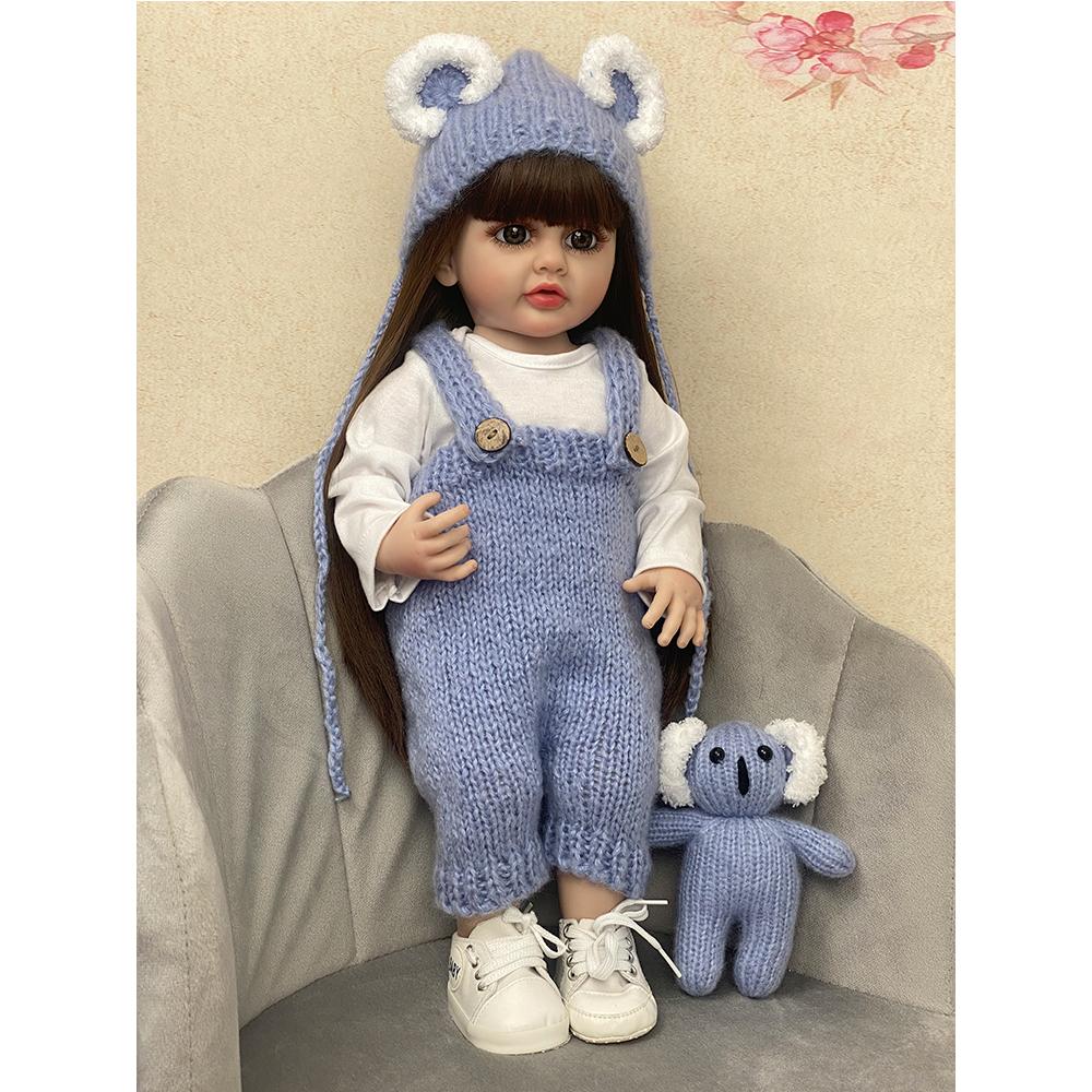 55 см куклы реборн полностью силиконовые детские реалистичные куклы для новорожденных девочек Bebe Reborn силиконовые настоящие водонепроницаемые игрушки для детей подарок