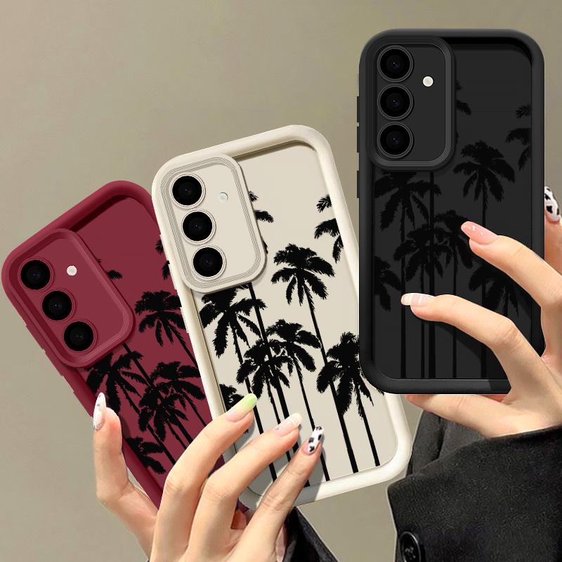 Для Samsung S25 S24 S23 S22 S21 Ultra A55 A54 A53 A52 A35 A34 A15 A14 5g Coconut Tree противоударный силиконовый мягкий защитный чехол для объектива цветной чехол