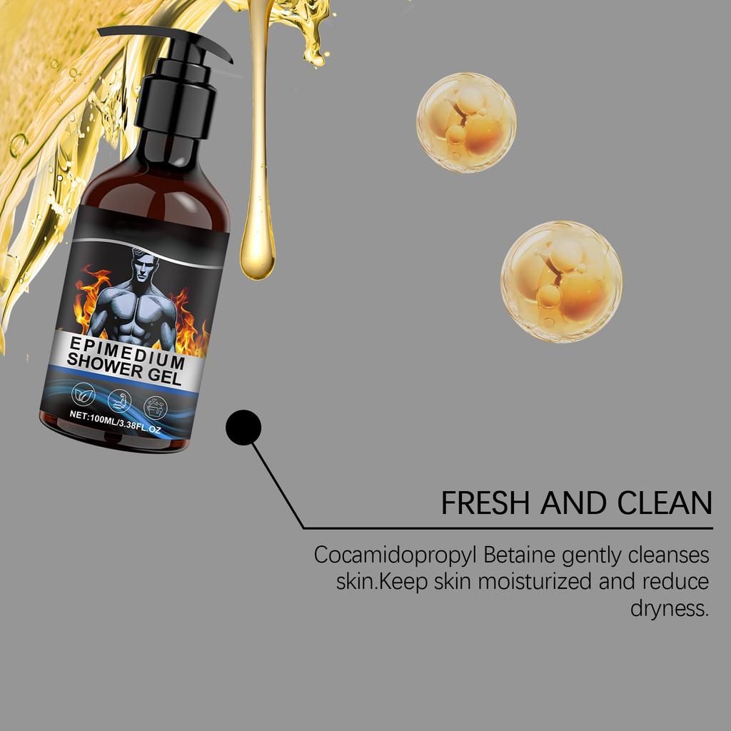 Мужской гель для душа для ухода за телом увлажняет и освежает тело и кожу массаж