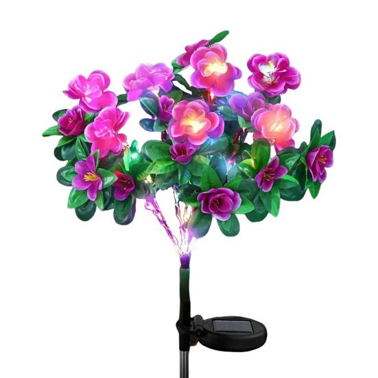 Светодиодный солнечный фонарь в форме цветка IP65 Водонепроницаемый Автоматическое включение/выключение Простая установка