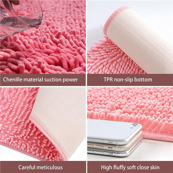 Luxury Soft Microfiber Shaggy Mats Bath Mat for Bathroom Anti Slip Bathroom Rug In The Toilet Absorbent Fur Bathroom Rug