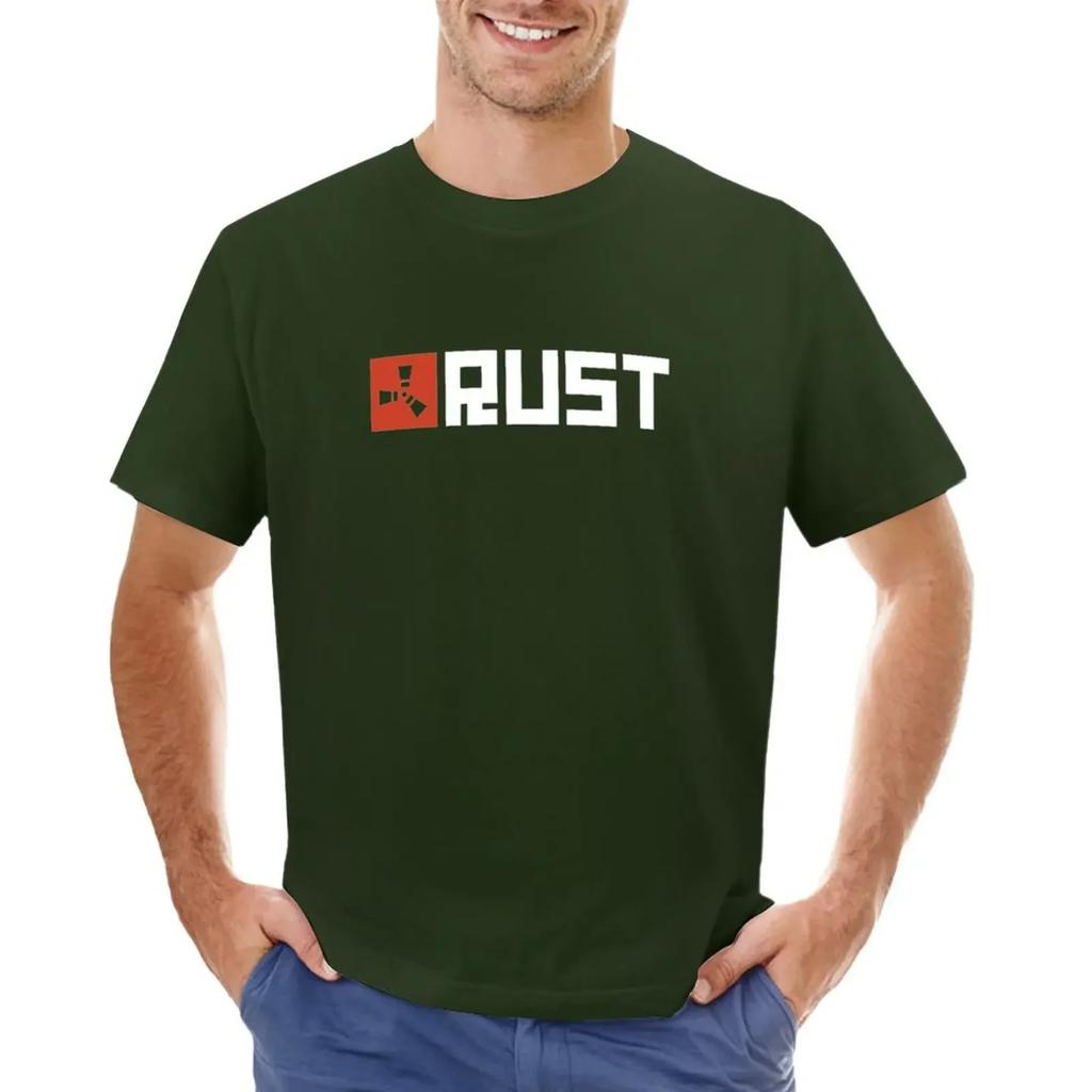 Rust Game Логотип Классическая футболка для мальчика мальчиков животный принт индивидуальный дизайн свои графические футболки смешные