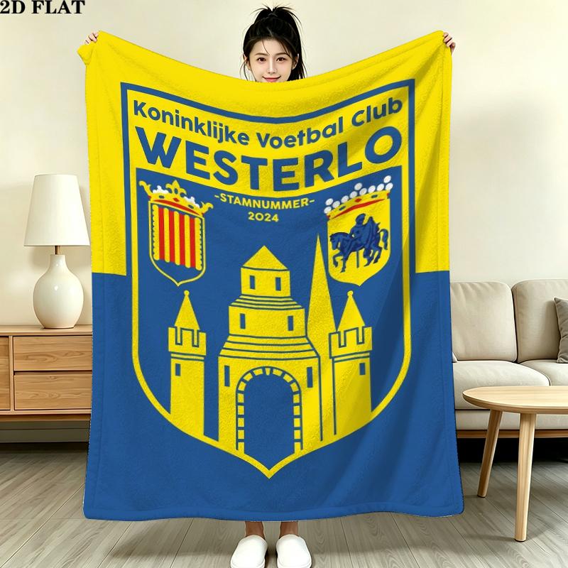 Kvc Westerlo Print Flannel Blanket, High quality Comfortable for All Seasons, Home Decor, Warmth and Comfort, Perfect for Christmas Gifts