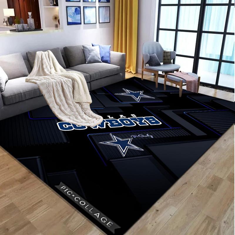 Dallas Cowboys Pattern Rug, Indoor/Outdoor Mat, for Picnic, Gameroom, Bedroom, Office, Living Room, Home Decor Carpet, Birthday Gift