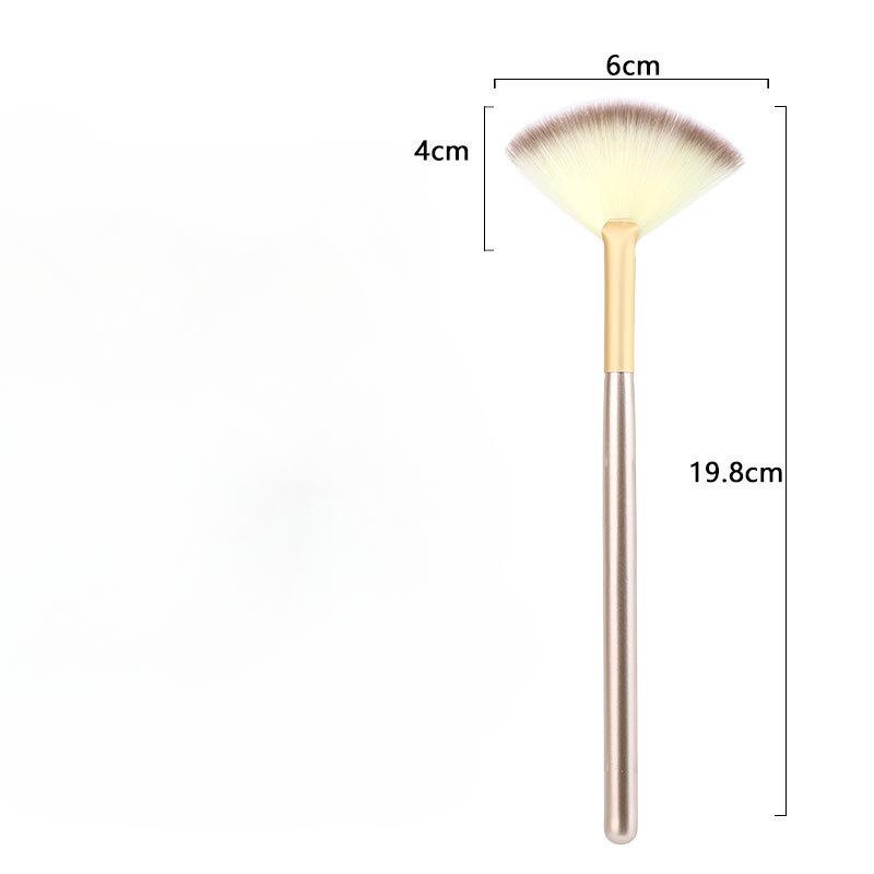 Кисть для макияжа для тональной основы, рассыпчатая кисть для пудры, кисть для теней для век, одна кисть, веерообразная кисть для макияжа, блестящая, мягкая, приятная для кожи, портативная