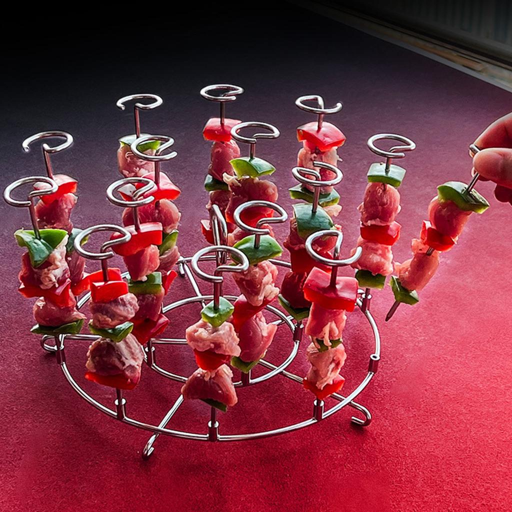 Набор из 30 шампуров для барбекю из нержавеющей стали, термостойкий многофункциональный инструмент для гриля для использования в духовке и аэрофритюрнице