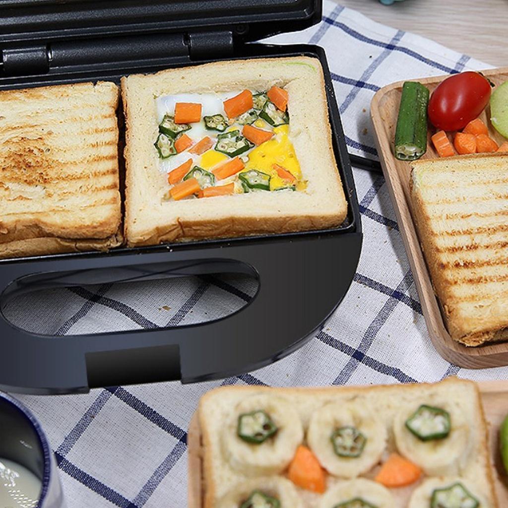 750W 6-in-1 Electric Waffle Machine Maker Multifunctional Sandwich Maker Home Muffin Cake Donut Bubble Waffle Maker Breakfast