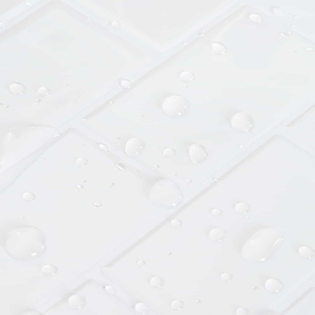 Subway Tile 10 pcs White 30 x 30 cm Polyurethane and PET
