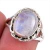 Natural Rainbow Moonstone Gemstone Handmade 925 Solid Silver Gift Ring S.6 G7r24