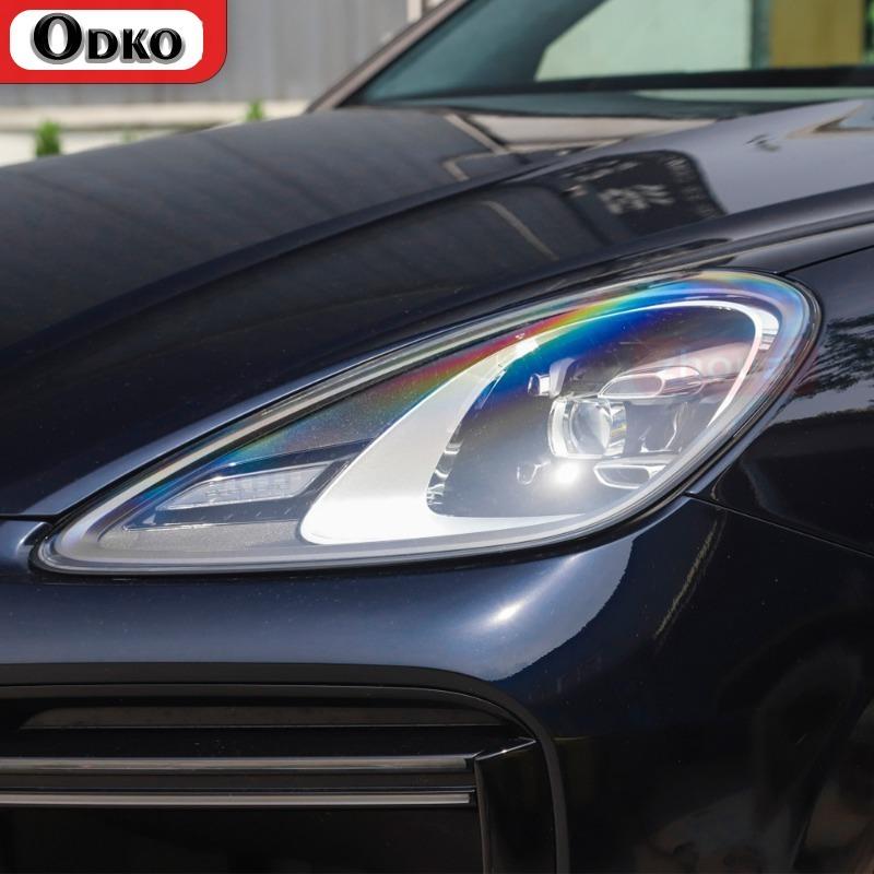 For Porsche Cayenne 2011-On 958 Car Headlight Tint Black Protective Film Taillight Transparent TPU Sticker Accessories