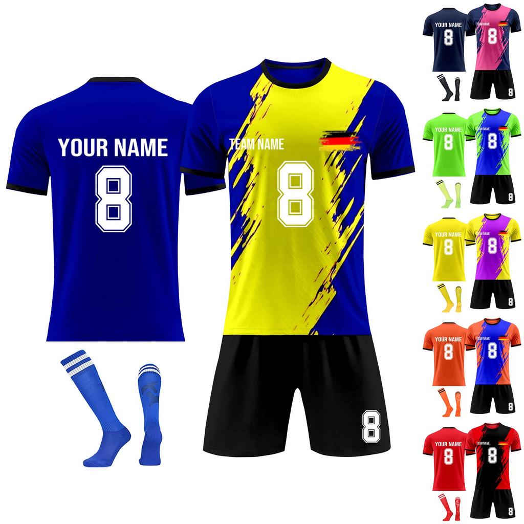 Personalised Shirts Kit Mens Girls With Name Number Custom Football Jerseys For Boys Training Suit