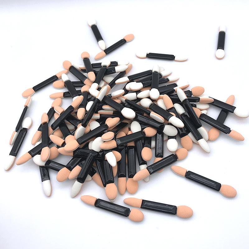 5.5cm Dual-Ended Eyeshadow Sponge Stick with Large & Small Latex Heads for Eyeshadow and Nail Art Blending. Disposable Brush Stick.
