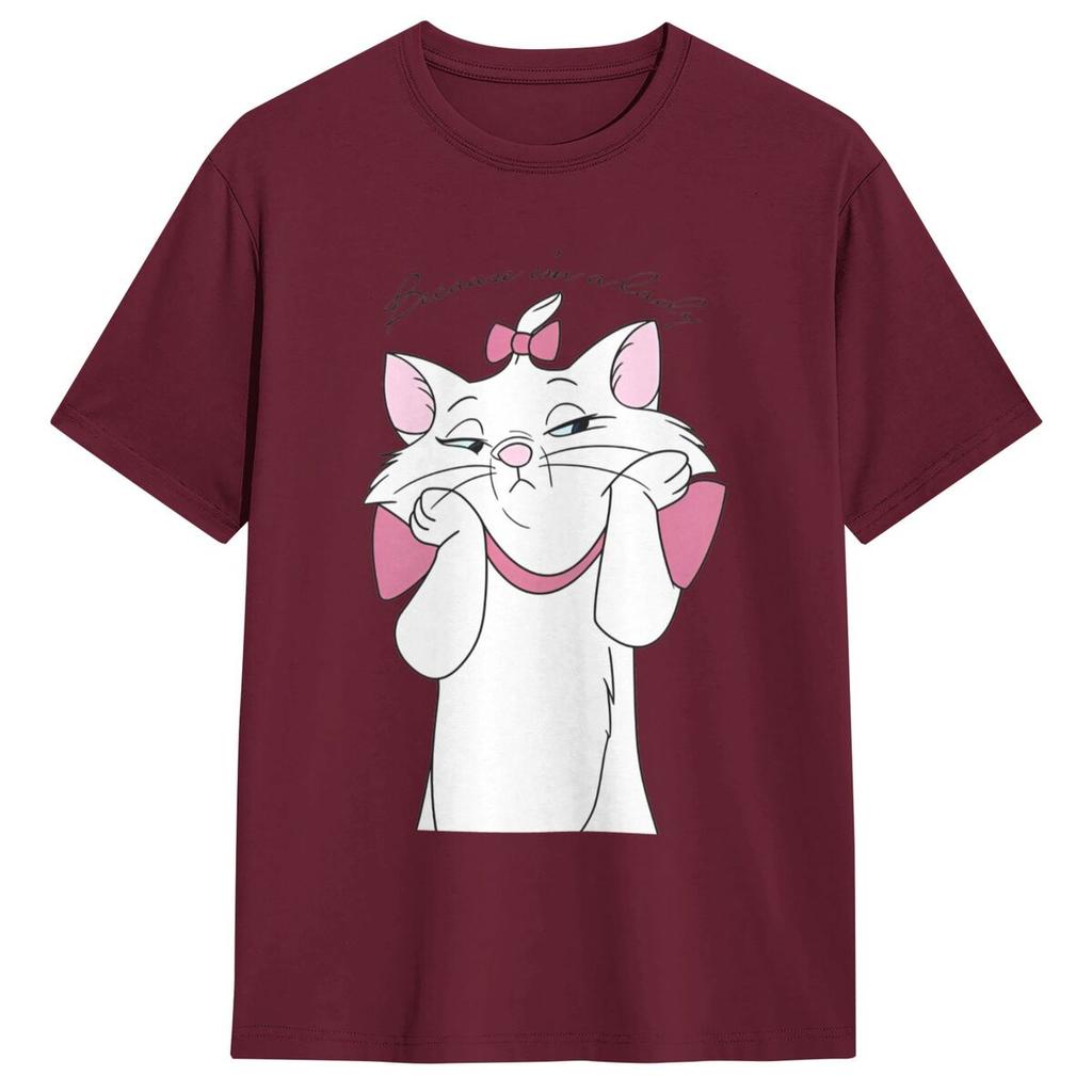 The Aristocats Marie Cat T Shirt Hipster T-Shirts Short Sleeves Aesthetic Tshirt Beach Cotton O-Neck Oversize Top Tees