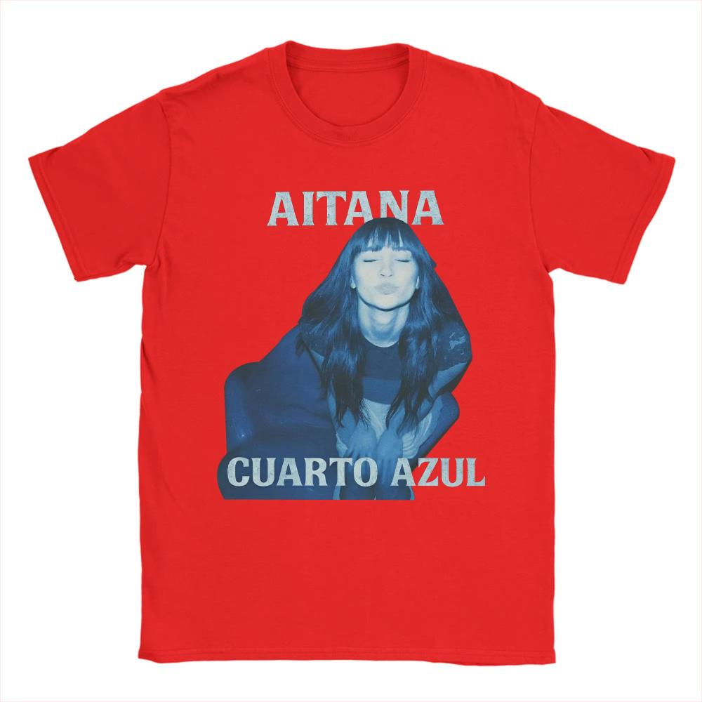 Aitana CUARTO AZUL Tour 2026 Unisexs Women Print T Shirts Crazy Tees Short Sleeve Crew Neck TShirt Pure Cotton Plus Size Clothing