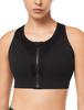 Yvette Wireless Sports Size Black Women's Bra, Mesh, Stylish, Moisture-Wicking, Quick-Drying, One-Piece Cup, Small,