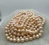 A Very Beautiful Pink Natural 7-8mm Pearl Necklace with 100 Inches