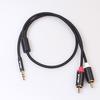 Мужской 3,5 мм 2RCA к мужскому стерео AUX аудиокабель адаптер шнура для динамика телефона