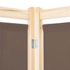 6 Panel Room Divider Brown 240 x 170 x 4 cm Fabric