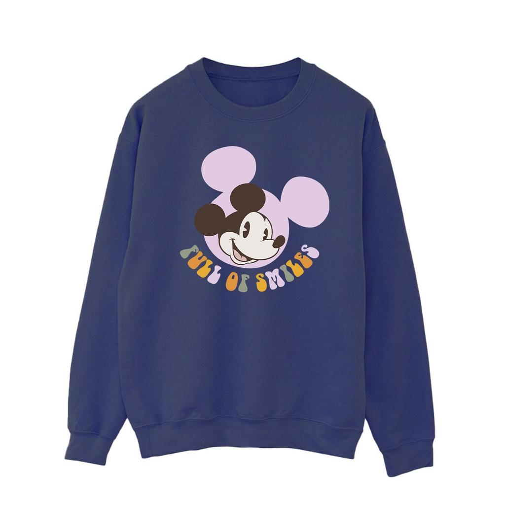 Disney Mens Mickey Mouse Full Of Smiles Sweatshirt