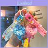 Очаровательный акриловый брелок-леденец для женщин и пар с плавающим масляным песком
