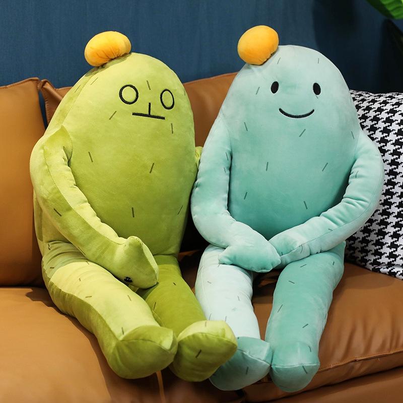 Очаровательная мягкая игрушка кактус в корейском стиле, мягкая и приятная на ощупь плюшевая кукла для девочек, большого размера, подушка-подушка с милым выражением лица