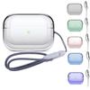 Прозрачный чехол для наушников со шнурком для Apple Airpods Pro 2 TPU Защитный чехол для гарнитуры Аксессуары для Air Pods Pro 2-го поколения