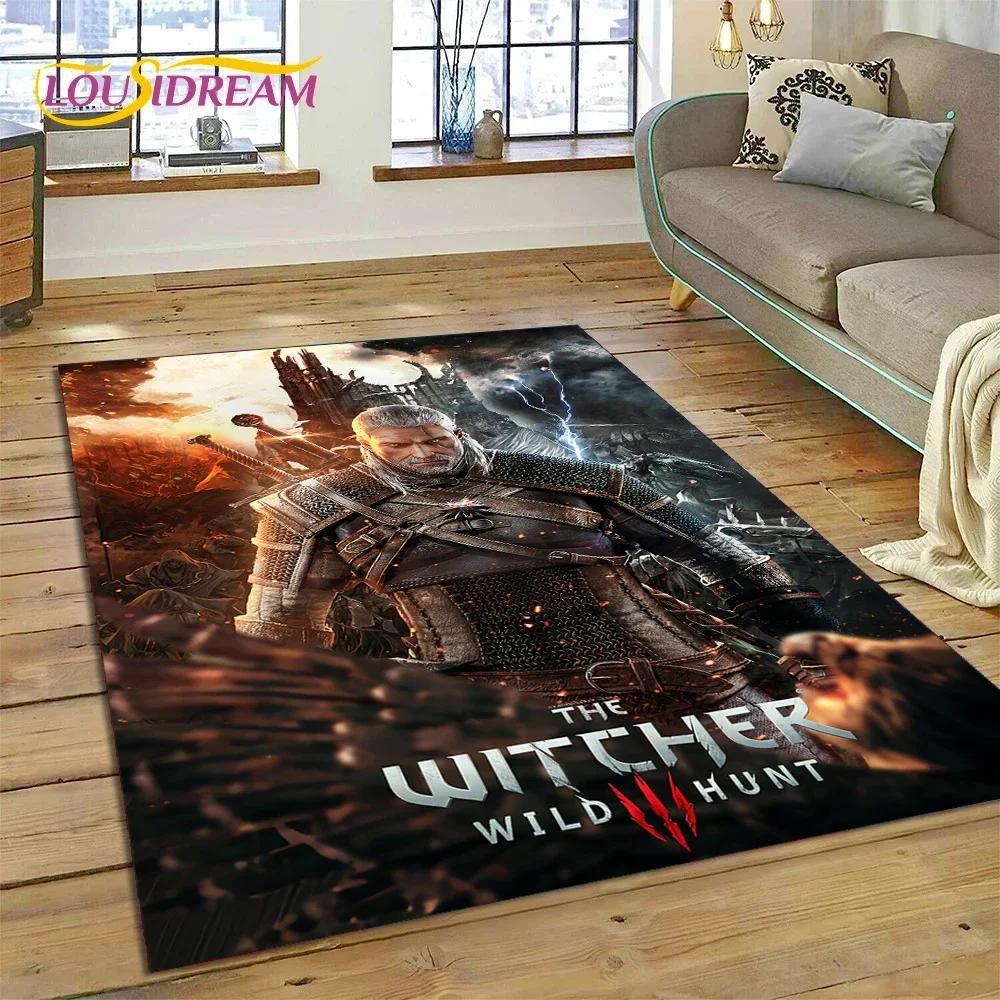 3D Ковер The W-Witcher 3 Game Wild Hunt для Спальни Гостиной Домашнего Дивана, Большой Игровой Декор для Детей, Напольный Коврик