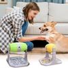 Interactive Puzzle Food Dispensing Toy for Anxiety Boredom Relief Height Adjustable Dog Slow Feeder for Small Medium Dogs IQ Training