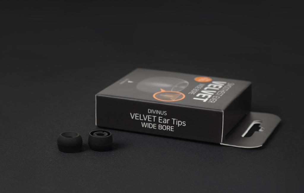 DIVINUS Velvet Wide Bore Silicone Eartips Interchangeable IEM Earphone Tips for Improved Sound Quality and Comfort (for 4-6mm Nozzles), (S (3 Pairs))