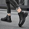 High Top Mens Comfortable Sneakers Brand All-match Motorcycle Boots Lace Up Outdoor Ankle Boots New Handmade Men Casual Shoes