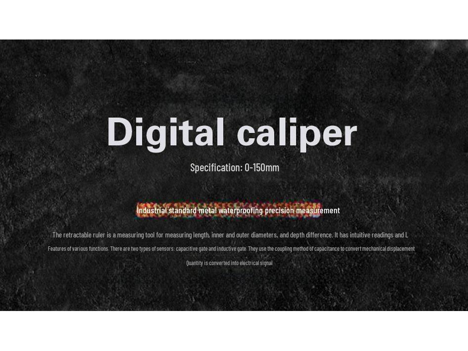 Высокоточный цифровой штангенциркуль из нержавеющей стали для обслуживания удилищ - 0-150 мм