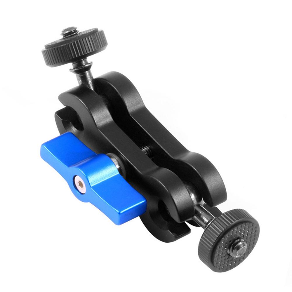 Крепление с двойной шаровой головкой Винт 1/4 дюйма Рычаг с волшебной шаровой головкой Вращение на 360 градусов Анодированный алюминиевый сплав для телефона