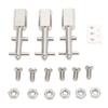 3pcs Toggle Switch Matte Chrome Coating Heavy Duty Toggle Flick Switch with Button for REVOX B77