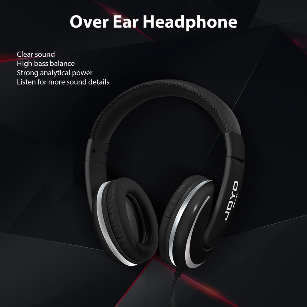JOYO Over Ear Headphone Wired Headphones Stereo Sound Headsets 40mm Driver Comfortable Headphones