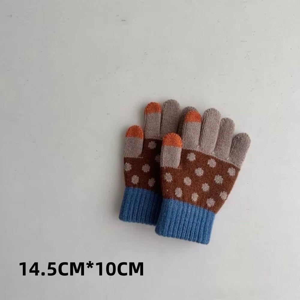 3-8Y Baby Gloves Cold Resistant Half Finger Gloves New Children's Winter Gloves Boys Girls