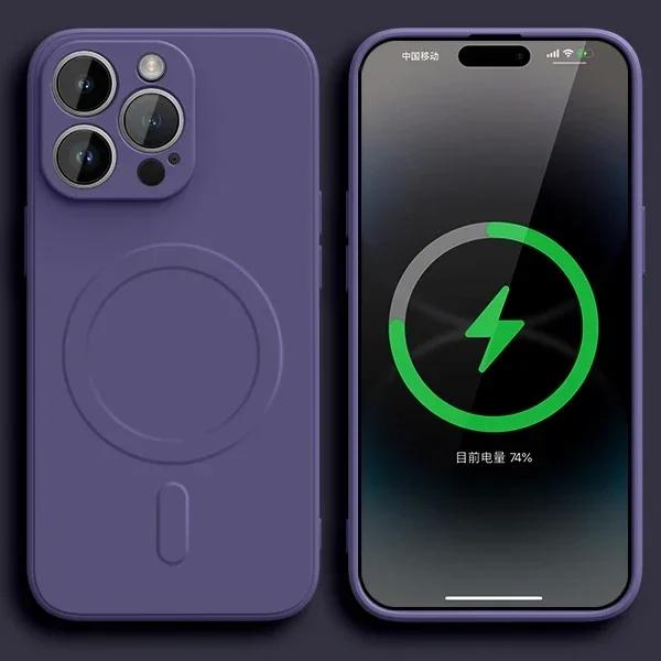 Жидкий силикон Оригинальный чехол Для iPhone 15 16 14 Plus 13 12 Mini 11 Pro Max X XR XS Для Magsafe Магнитный Ударопрочный Мягкий чехол