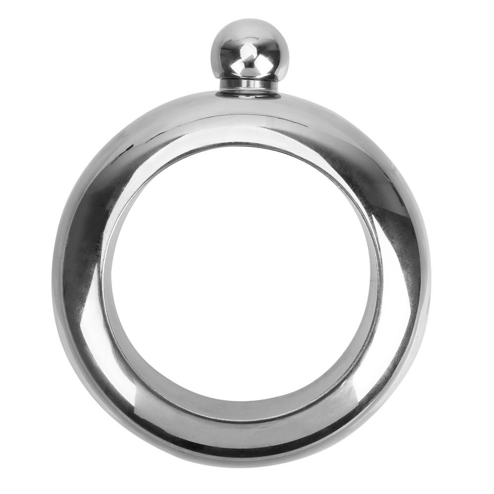 HILIFE Round Chic Hip Flask Bracelet Elegant Wine Bottle Bangle Hip Flask Stainless Steel 3.5 Oz for Whiskey Vodka Alcohol Drinkware Accessories