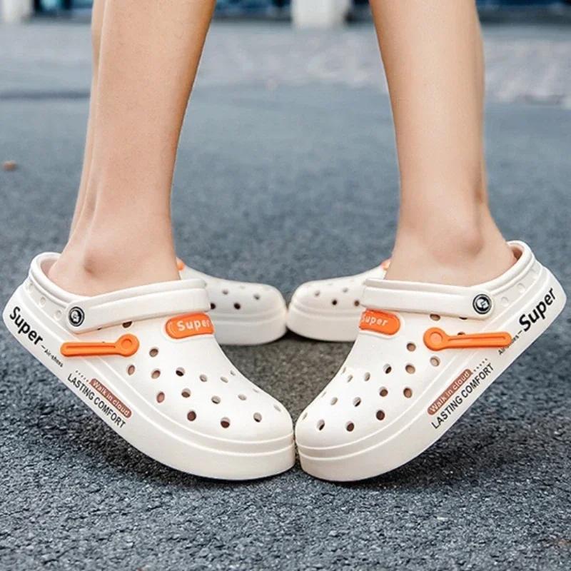 Мода 2024 года, летние мужские и женские модные тапочки, подходящие по цвету пары, универсальные мягкие сандалии для отдыха на пляже, повседневная обувь