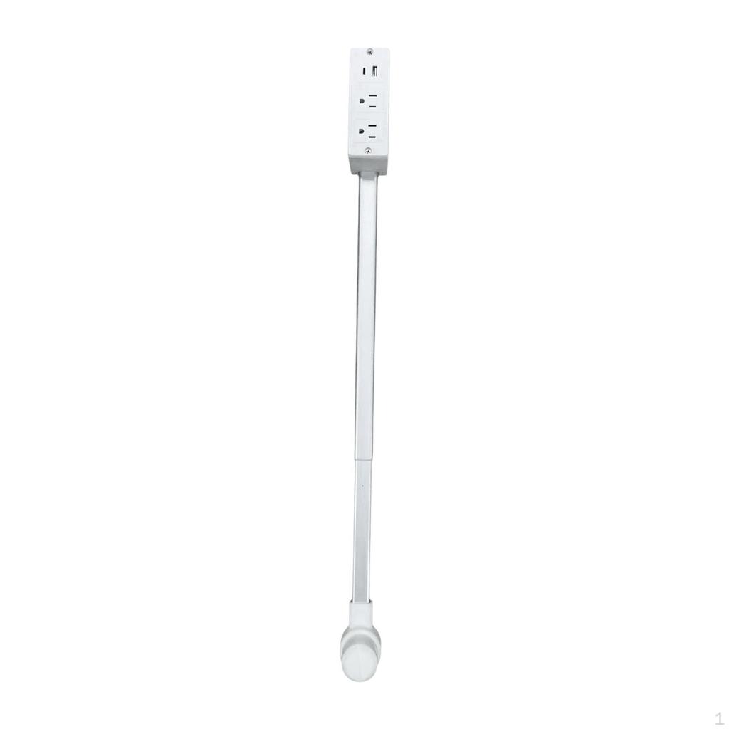 Multi Plug Wall Outlet Extender Electrical USB A C and Two AC Outlets White