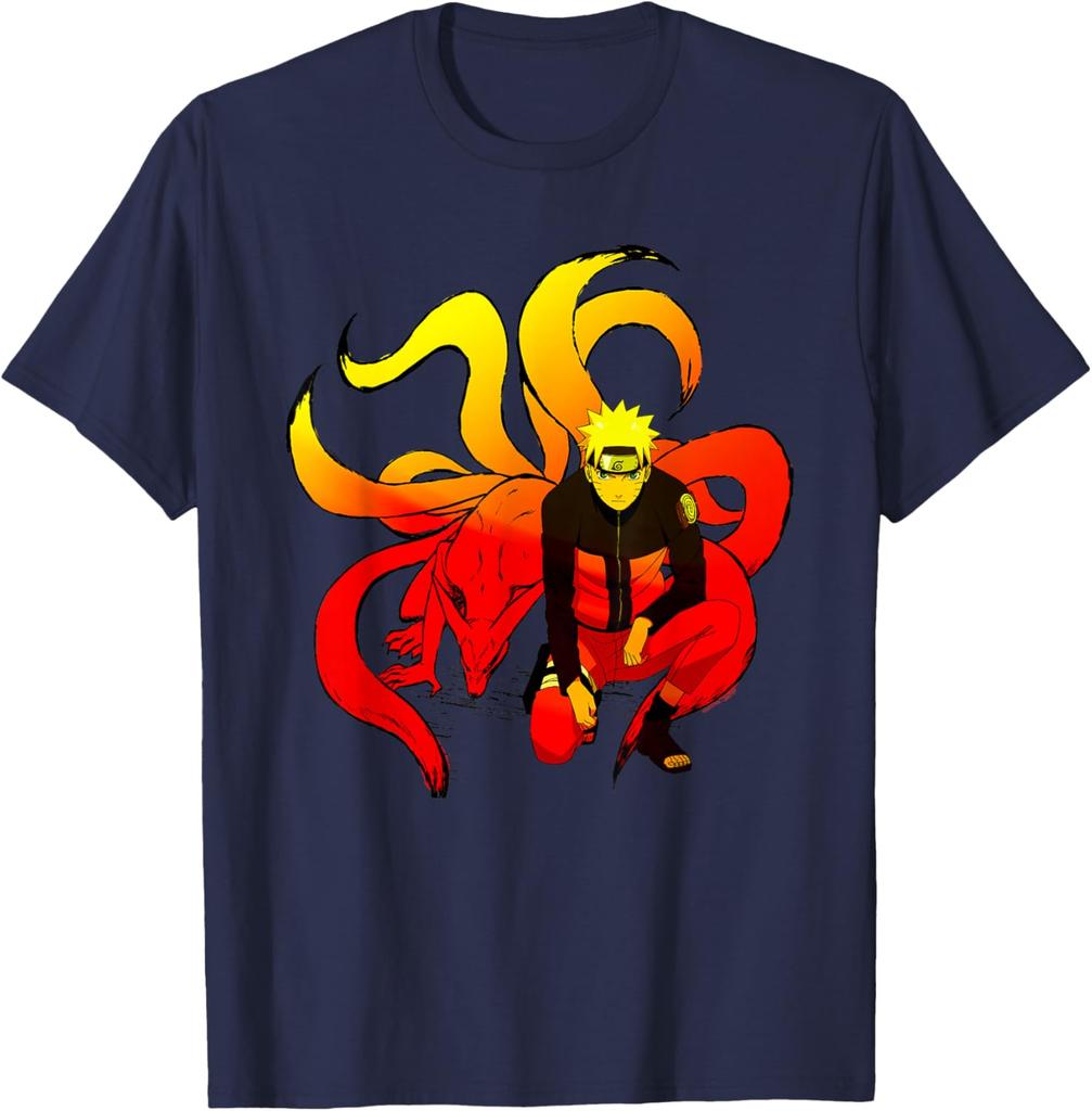 2026 Summer New Naruto 2d Print Pure Cotton Tshirt Unisex Naruto Sports Tshirt Casual Loose Fit
